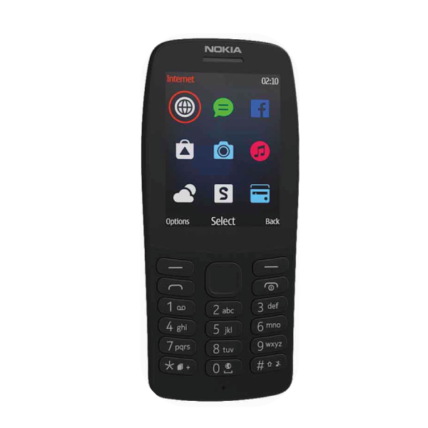 Télèphone Nokia 210 DUAL Sim Mémoire 16 Mo  2.4″ Radio