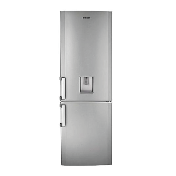 Réfrigérateur combiné BEKO CH140020 classe A+ 300 Litres Inox avec distributeur d’eau