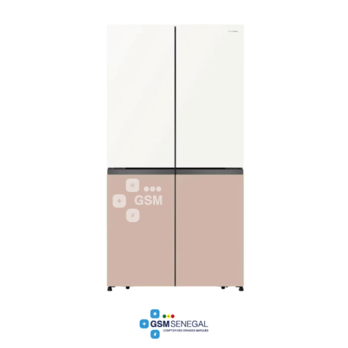 Réfrigérateur side by side HISENSE RC73WC4SW 4 portes 560 litres verre colore – Image 3