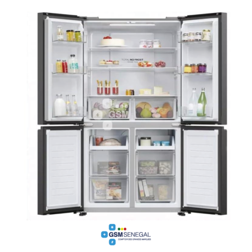 Réfrigérateur side by side HAIER HRF525MB 4 portes gris – Image 3