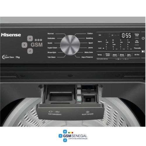 Machine à laver HISENSE WT3T1723UB 17 kg top load gris – Image 2