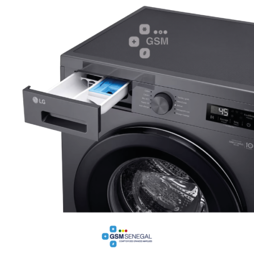 Machine à laver LG F2Y1HYP6J à ouverture frontale 7 kg finition noir moyen – Image 4
